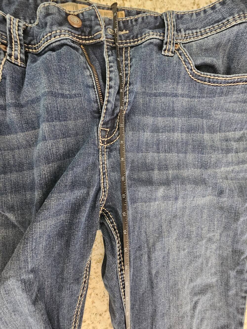 Men's Rock&Roll Double Barrel Bootcut Denim Blue Relaxed Jeans - Picture 8 of 9